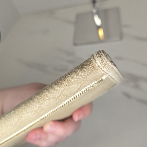 Celine Vintage Macadam Triomphe Canvas Leather  Long Continental Wallet - Picture 11 of 11